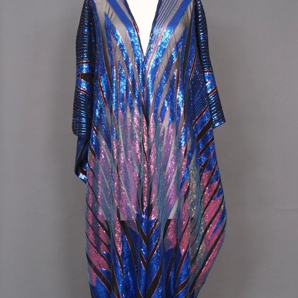 Color-Shifting Sequin Caftan | Jennafer Grace | Petite/XL Fit - Picture 4 of 11